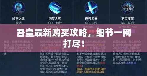 吾皇最新购买攻略，细节一网打尽！